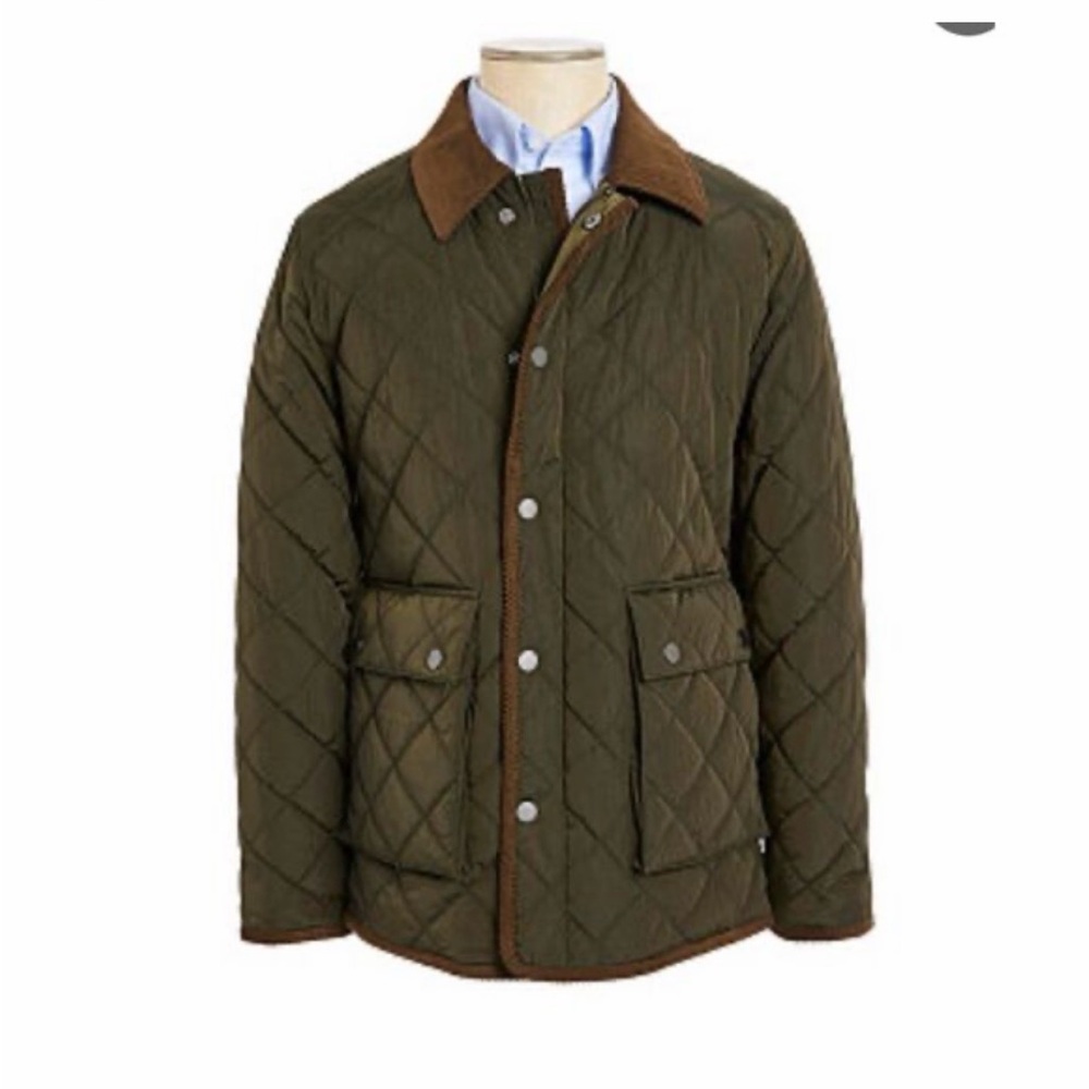 Ralph Lauren Kids Quilted Jacket - Olive and Brown